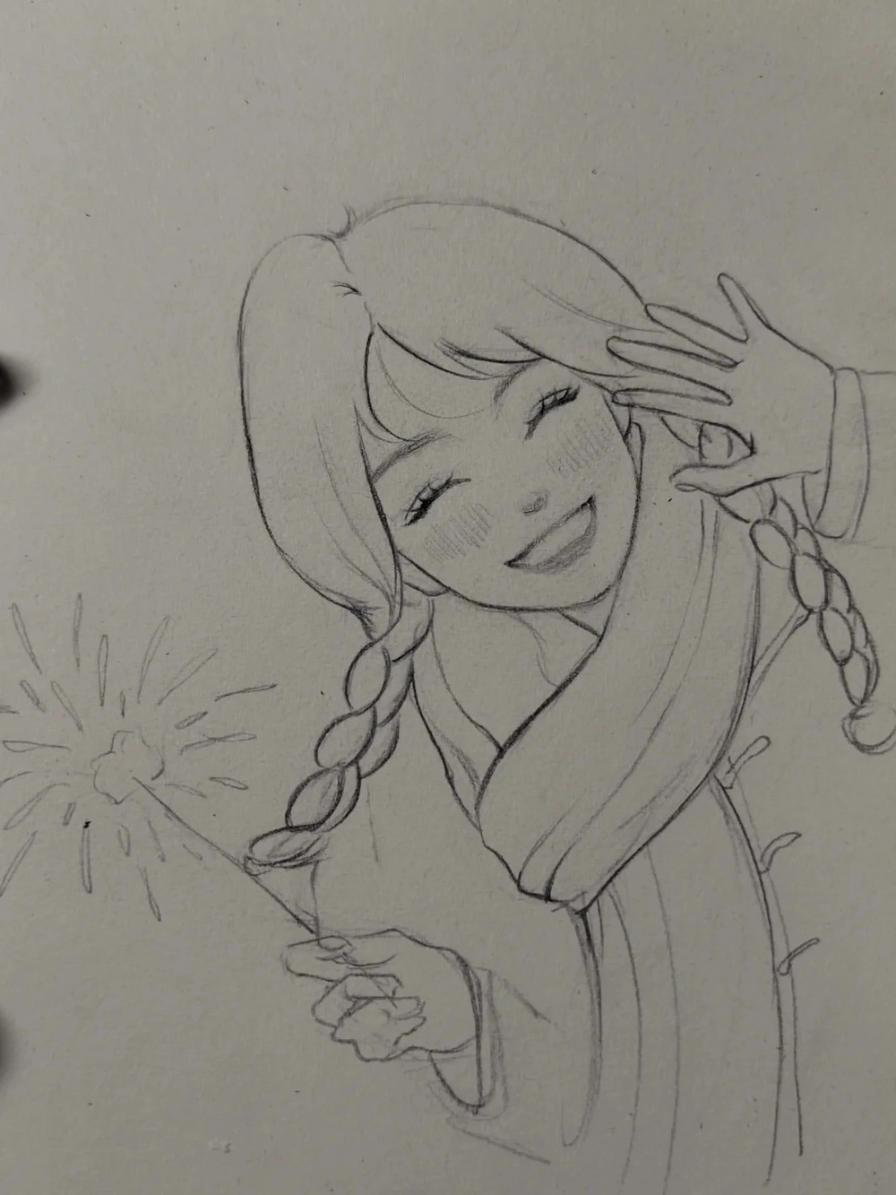 vẽ tranh ngày tết phong cách anime