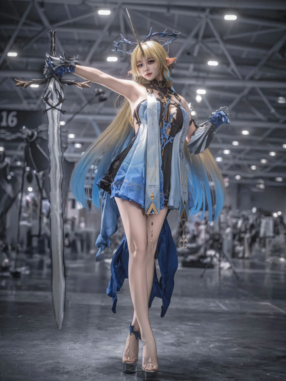 wuthering waves cartethyia cosplay góc chụp cận