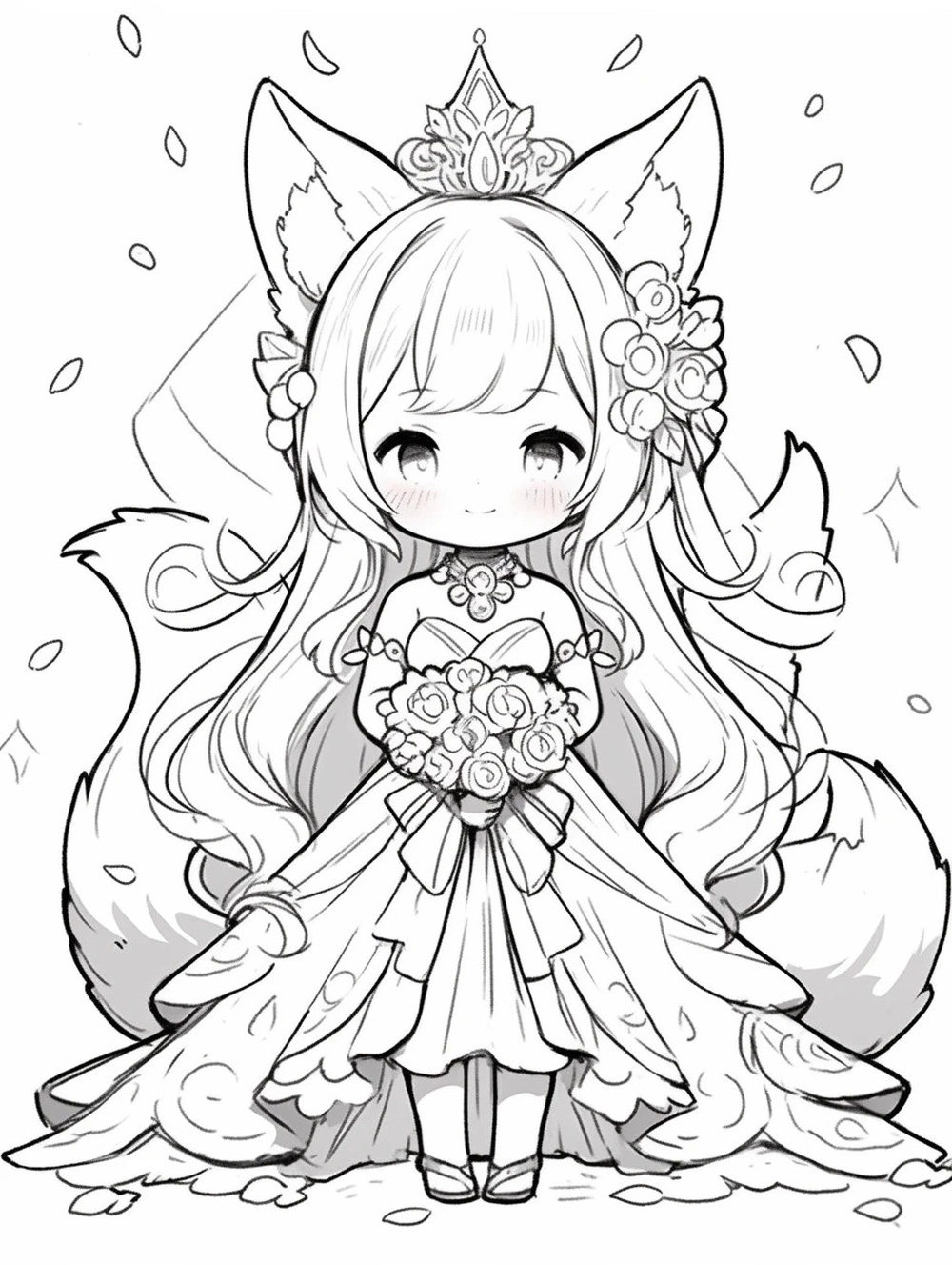 ý tưởng độc đáo vẽ hồ ly anime sáng tạo