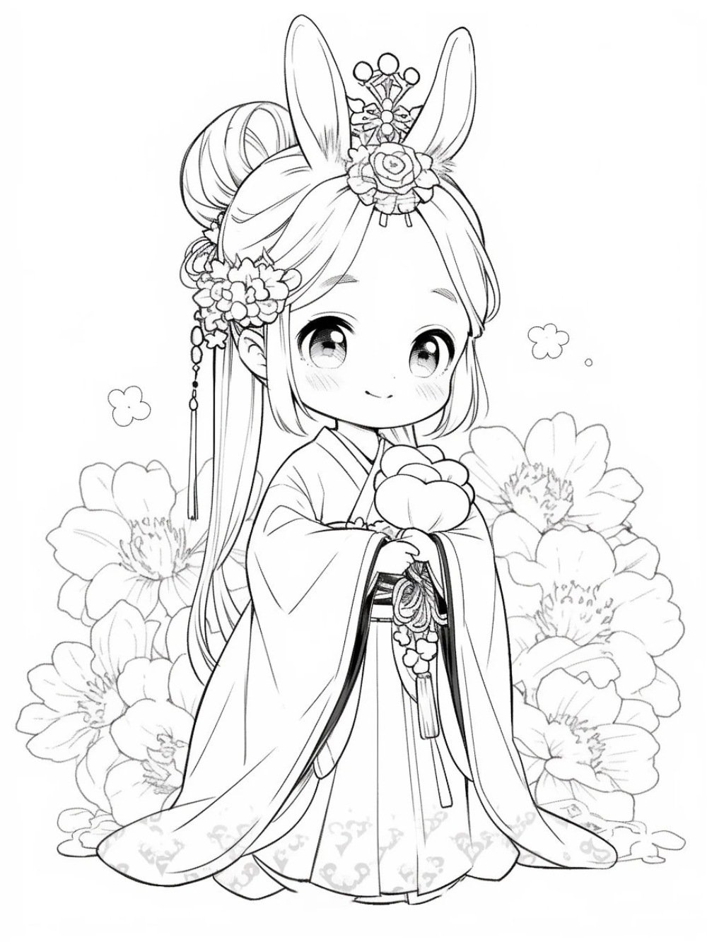 Vẽ anime thỏ manga phong cách dễ thương