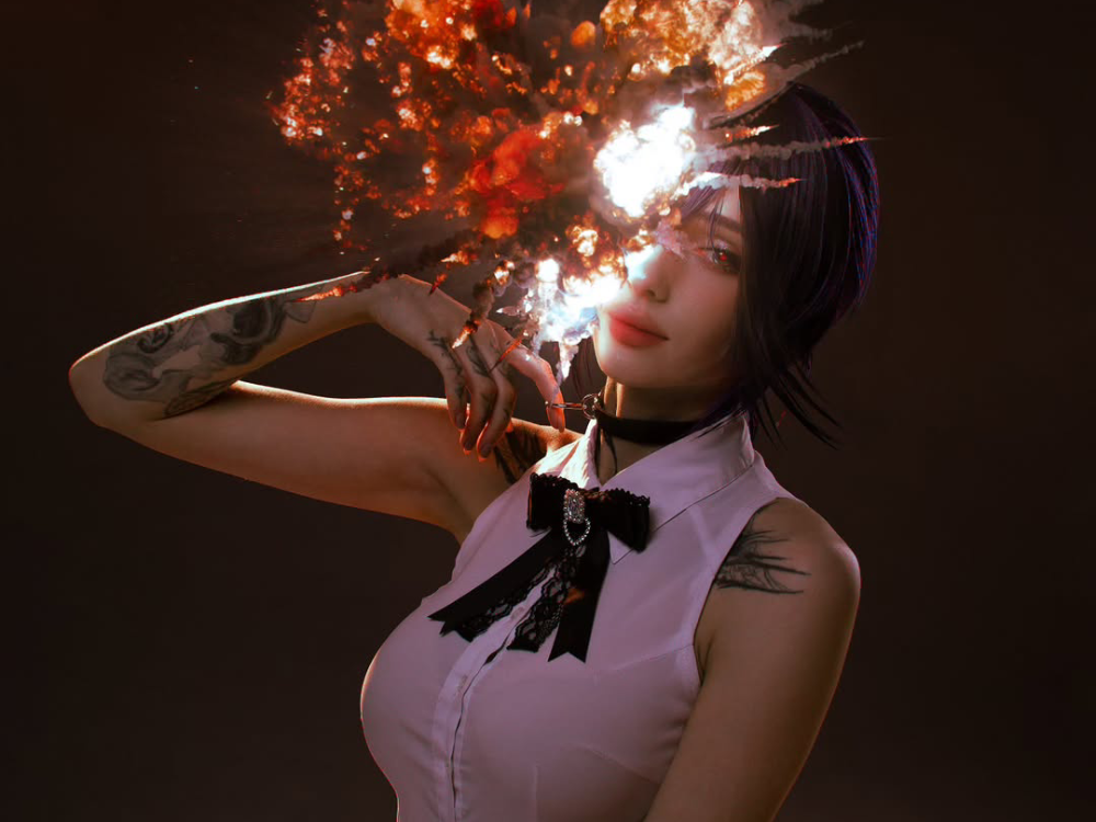 ảnh reze cosplay tạo hình độc đáo