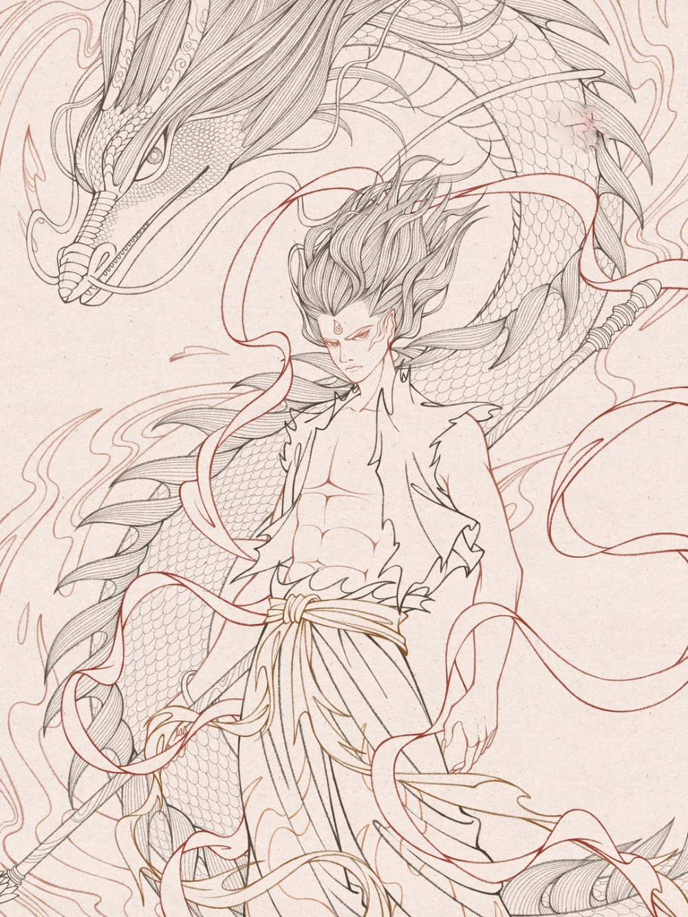 hình vẽ rồng anime đẹp mắt