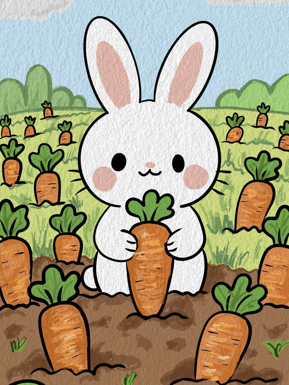 hướng dẫn vẽ chú thỏ đơn giản