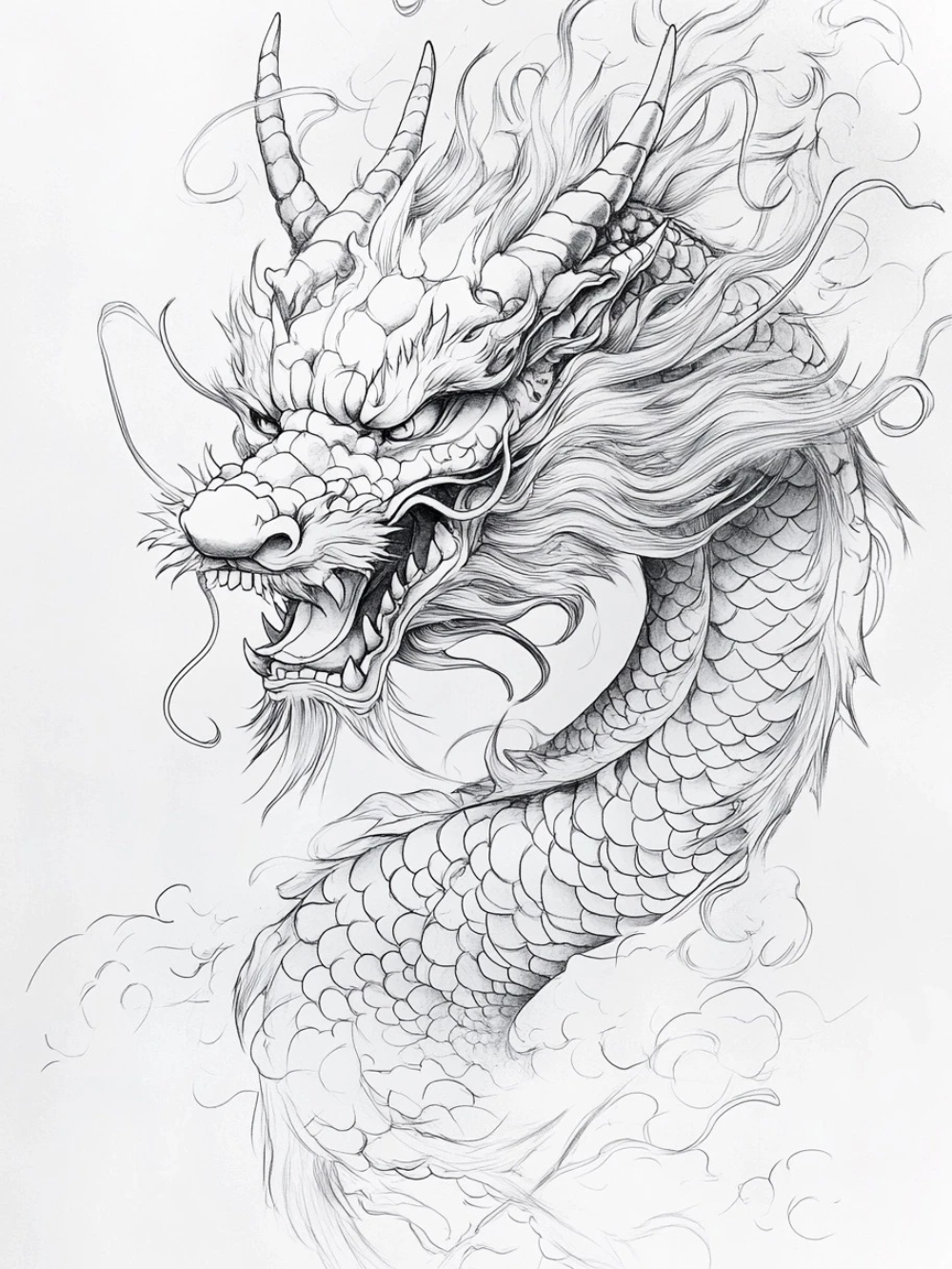 nghệ thuật vẽ rồng anime đẹp