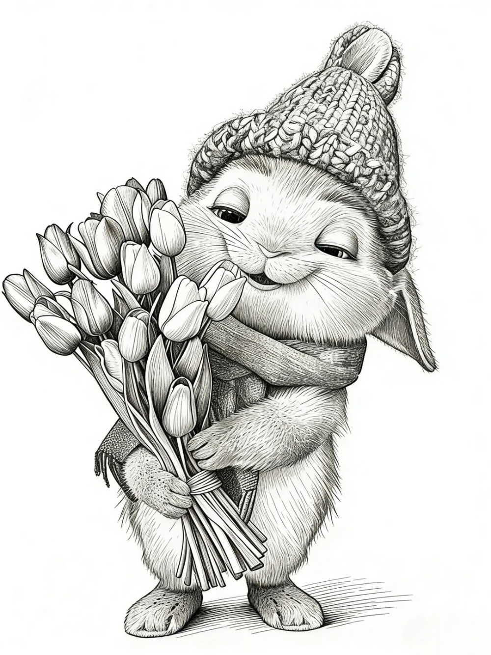 vẽ chú thỏ anime đáng yêu