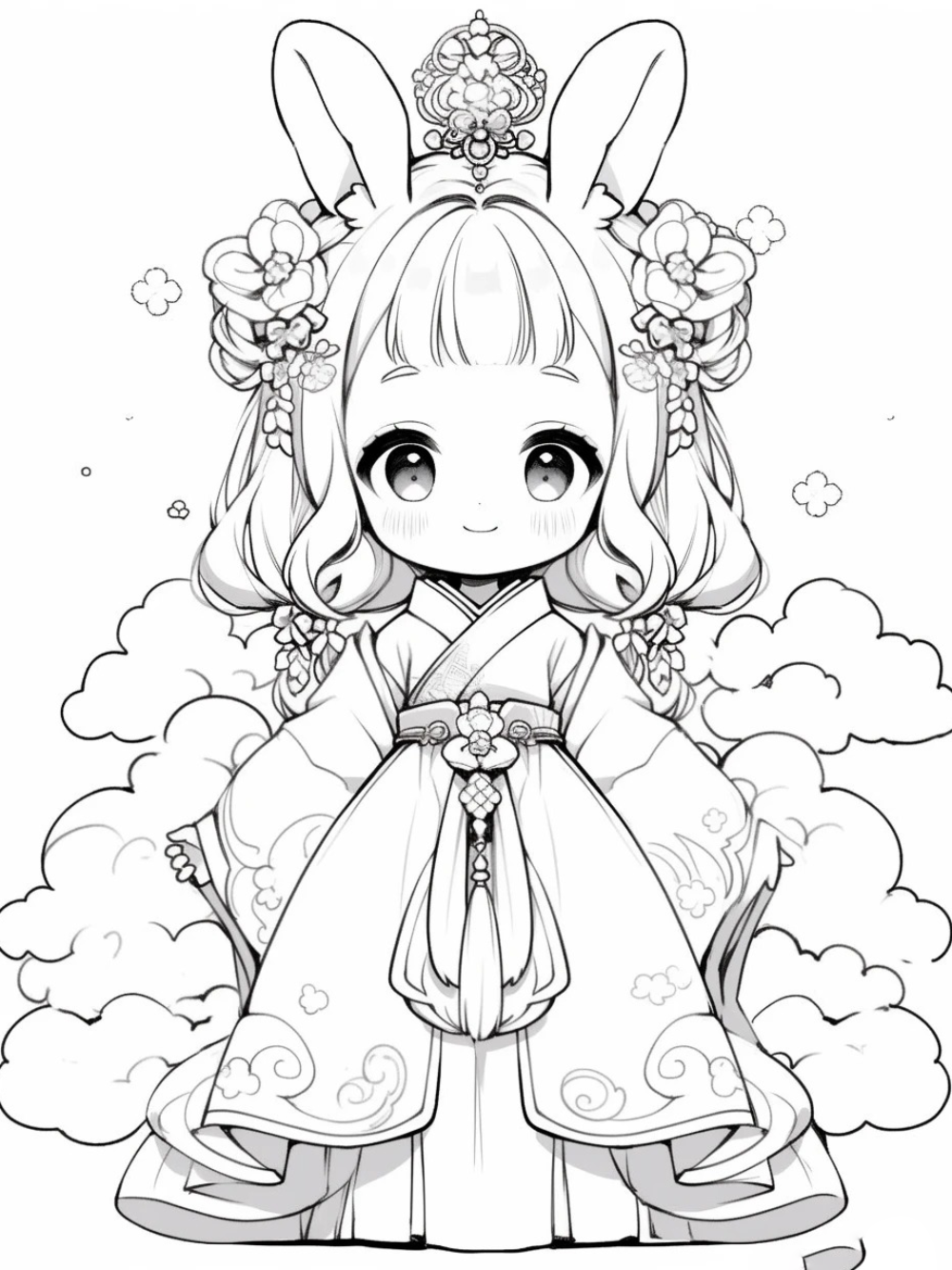 vẽ chú thỏ hoạt hình anime