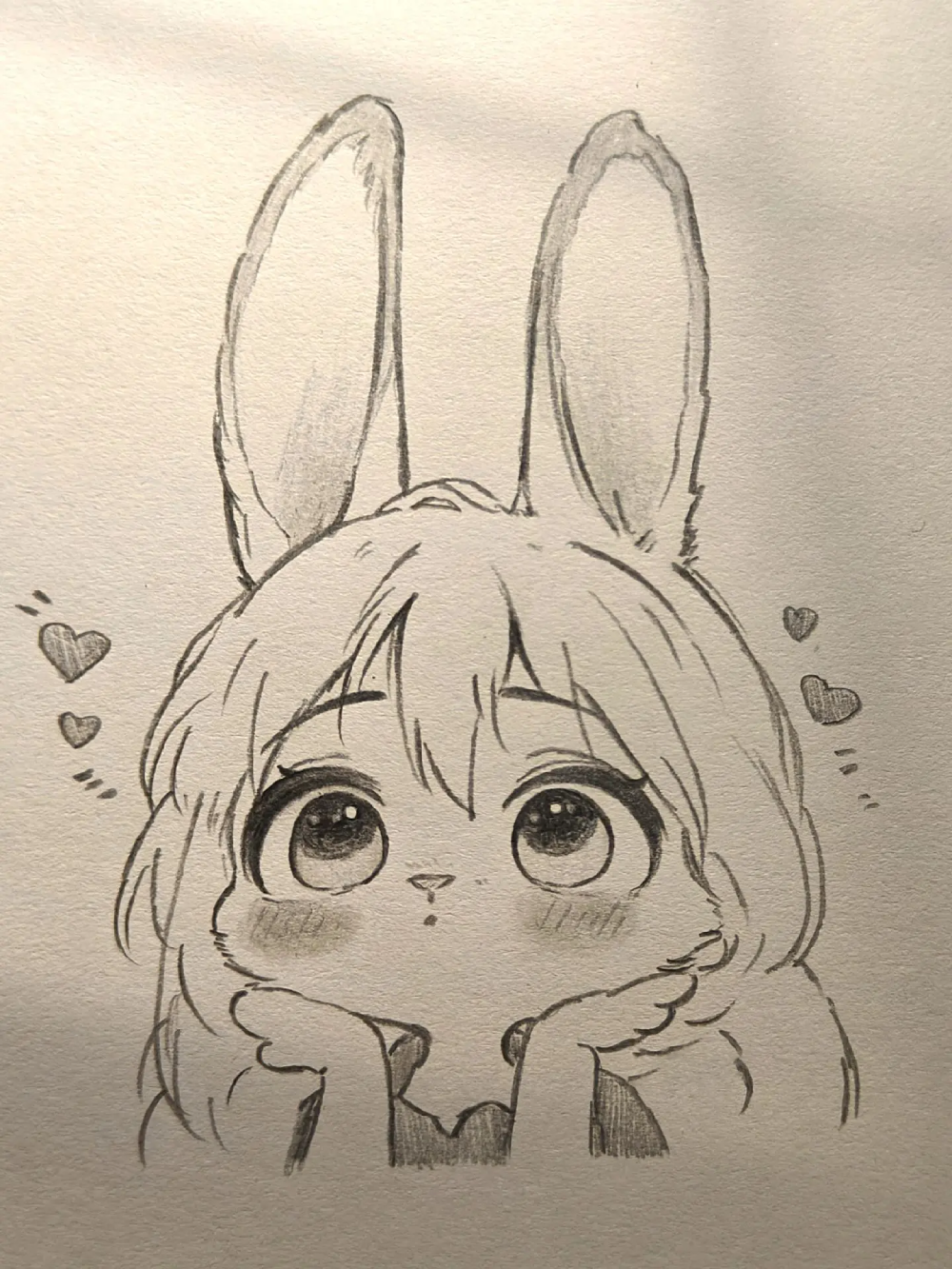 vẽ chú thỏ phong cách anime
