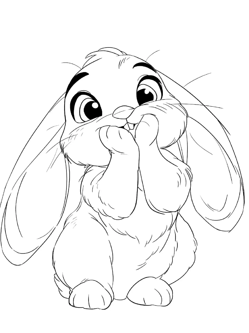 vẽ con thỏ cute đáng yêu