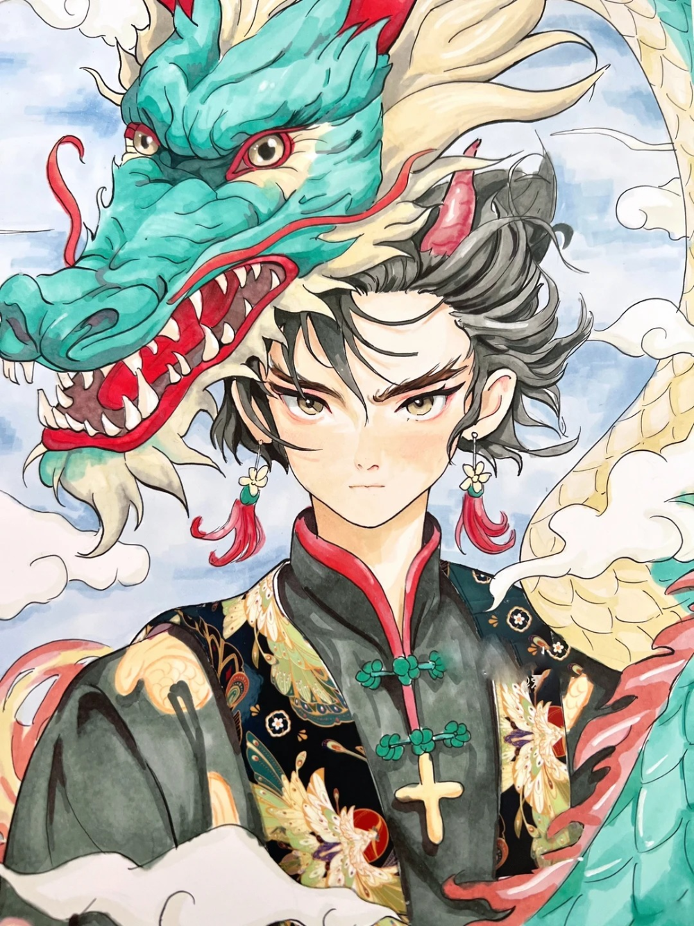 ý tưởng hình vẽ rồng anime sáng tạo