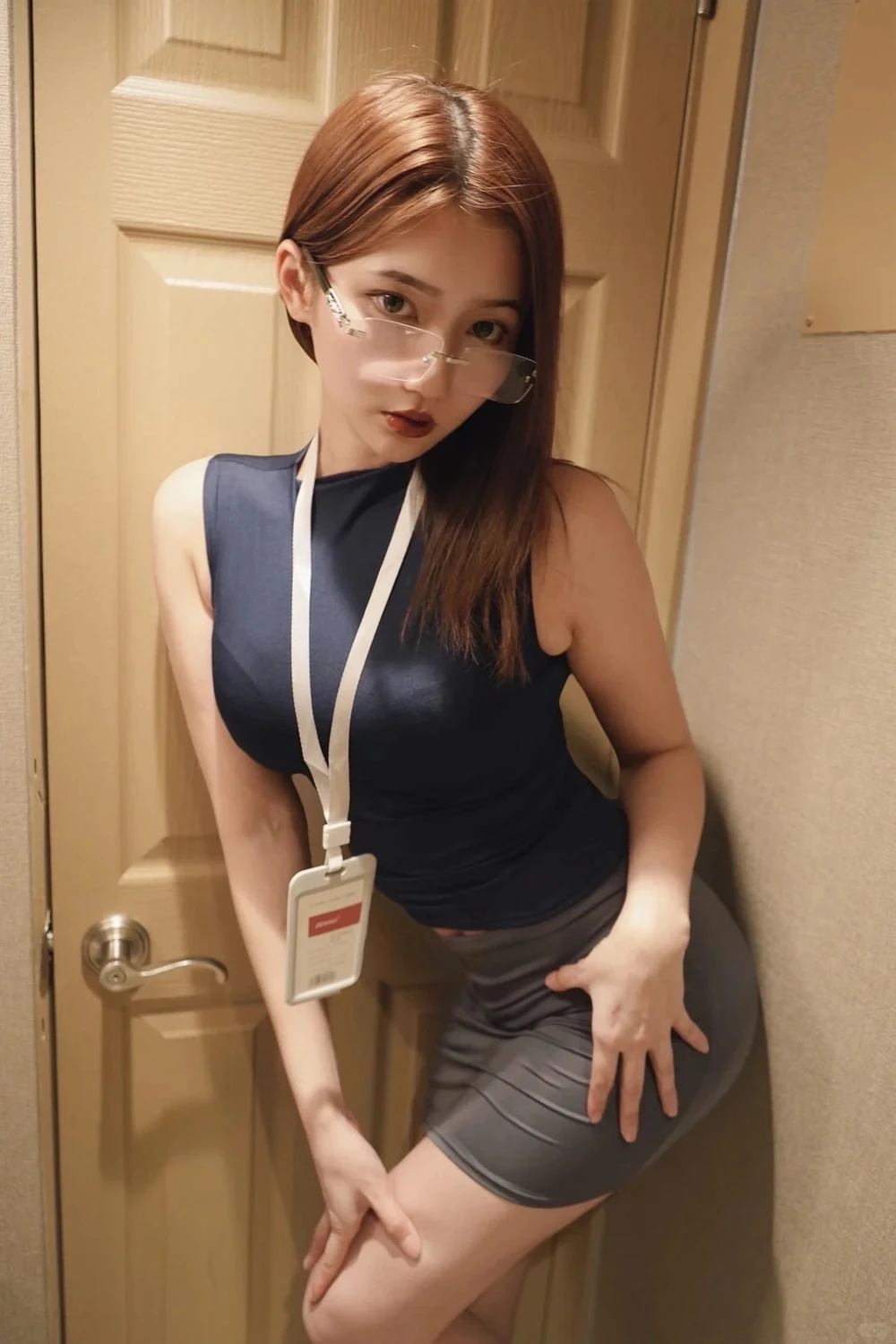 ảnh cô giáo cosplay trong trang phục trắng
