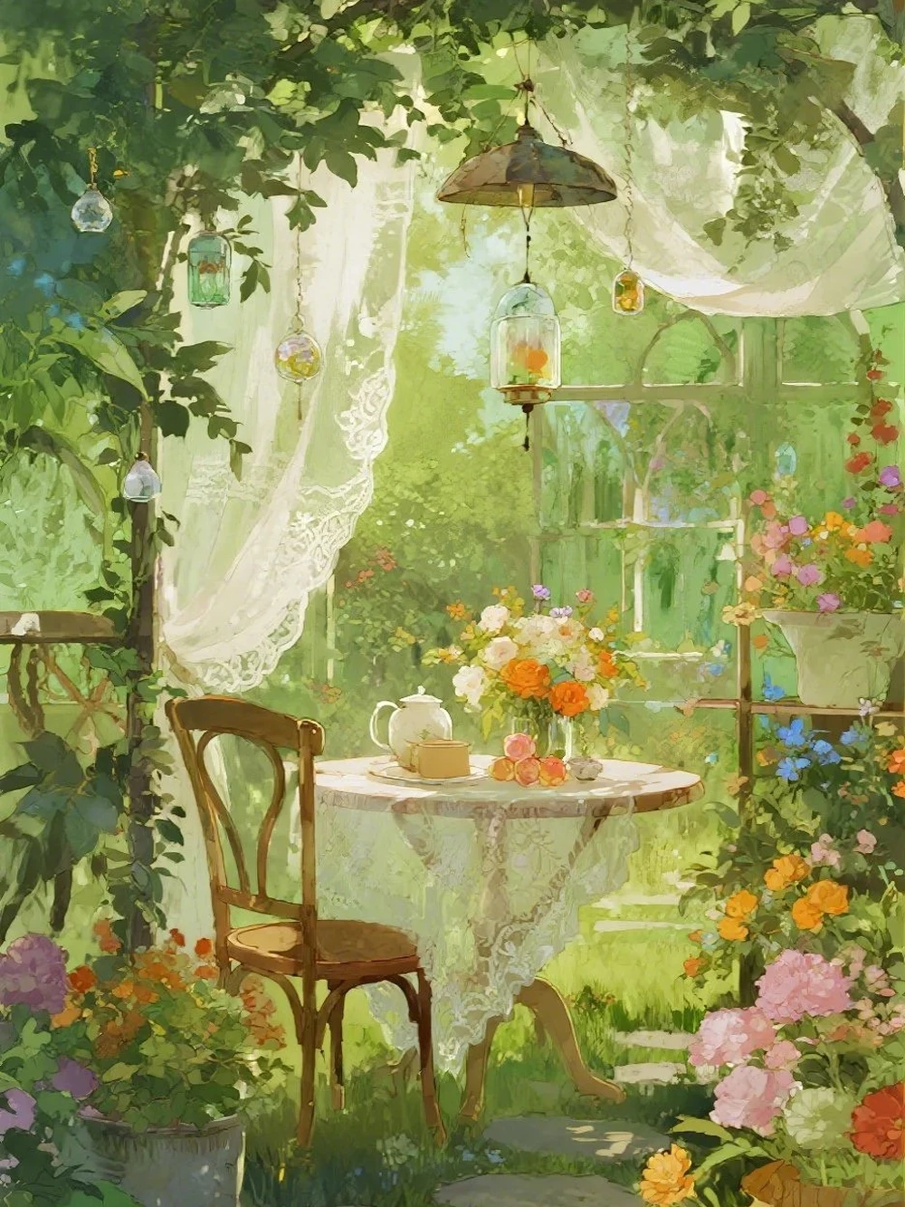 cách vẽ vườn hoa cho người mới
