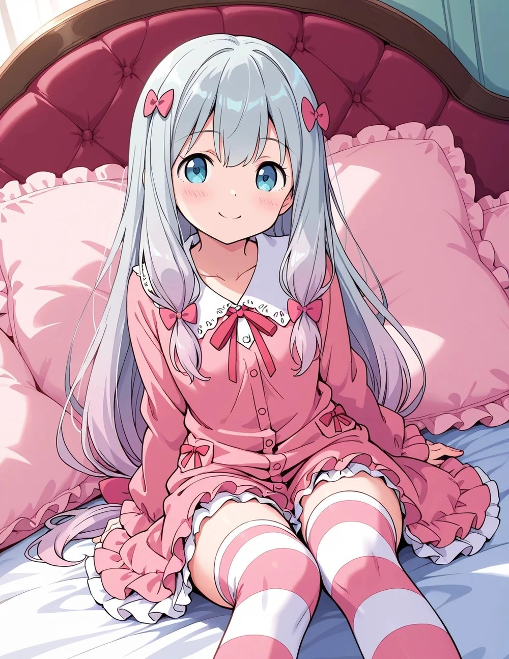 loli anime xinh xắn với đôi mắt to tròn