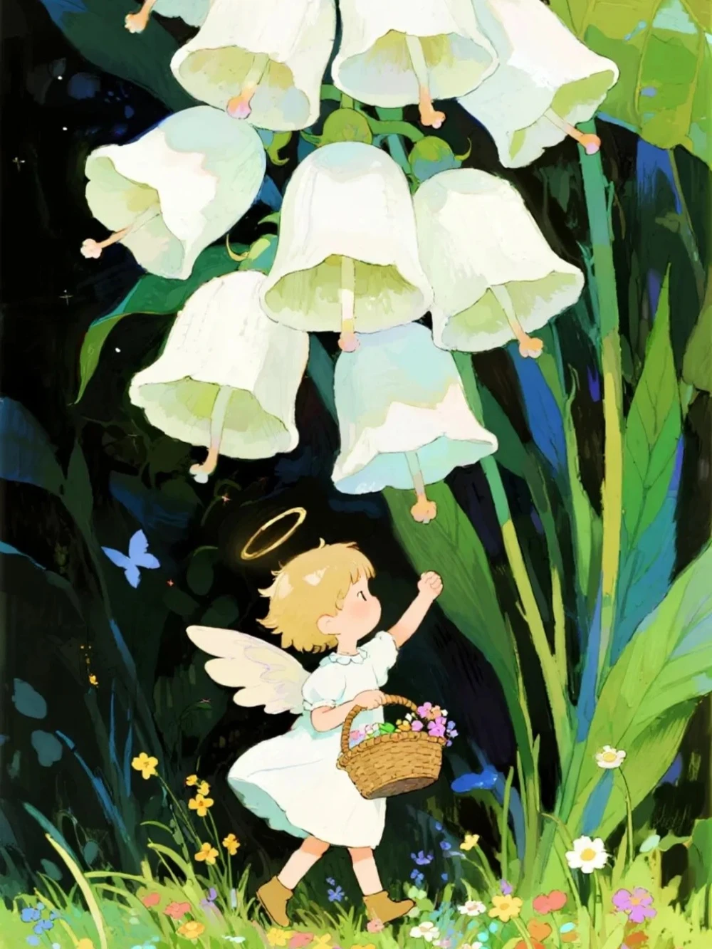 vẽ vườn hoa anime chất lượng cao